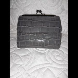 NEW Patricia Nash Leather Astor Wallet Smoke Croco